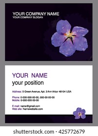 Vector watercolor business card pattern