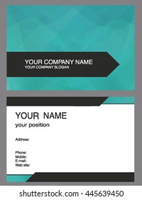 Vector watercolor business card pattern