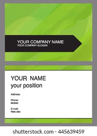 Vector watercolor business card pattern