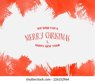 Vector watercolor Christmas background for poster, card, banner design.