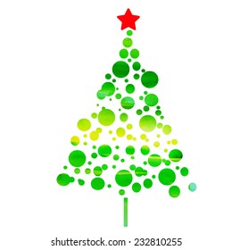 vector watercolor Christmas trees
