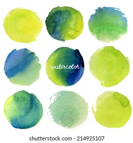 Vector watercolor circles