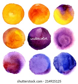 Vector Watercolor Circles