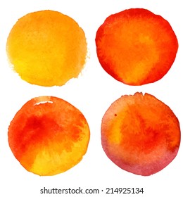 Vector watercolor circles