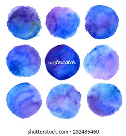 Vector watercolor circles
