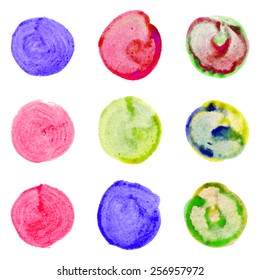 Vector watercolor circles