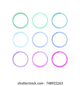 Vector watercolor circles.