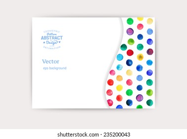 Vector watercolor circles. Corporate identity vector blank, background, illustration with plenty space for your text. Watercolor backdrop. Identity banner design template, vector illustration.