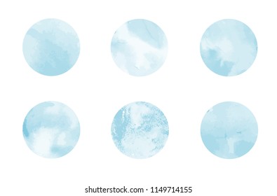 vector watercolor circles set 