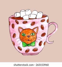 vector watercolor coffee
