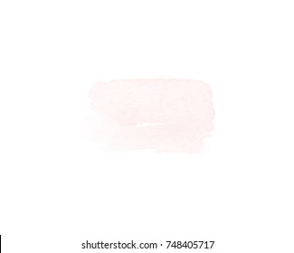 vector watercolor , colored of pale dogwood or pink  , isolated on white backdrop