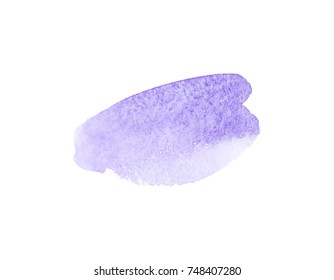 vector watercolor , colored of ultra violet, isolated on white backdrop for text and design