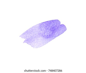 vector watercolor , colored of ultra violet, isolated on white backdrop for text and design