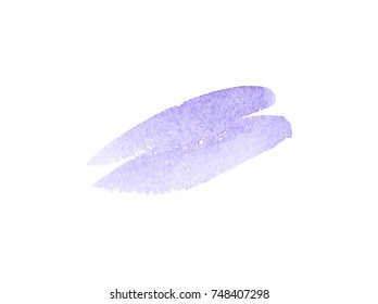 vector watercolor , colored of ultra violet, isolated on white backdrop for text and design