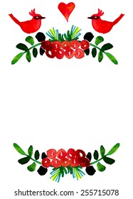 Vector watercolor colorful floral wreaths with summer flowers and central white copyspace for your text. Save the date. Wedding invitation template. Watercolor illustration.