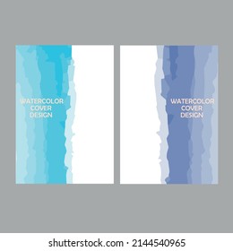 
Vector watercolor cover design, abstract cover