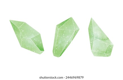 colección de cristal de acuarela de Vector sobre fondo blanco.