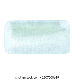 Vector of watercolor dark green background , hand-drawn watercolor rectangular background. Abstract aquamarine spots, drop of an element for design, illustration, wallpaper, postcards