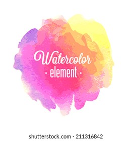 Vector Watercolor design element.