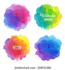 Vector Watercolor design elements.