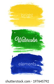 Vector watercolor design elements - Brazil style.