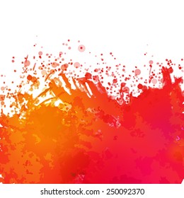 Vector watercolor drawing abstract background with splashes