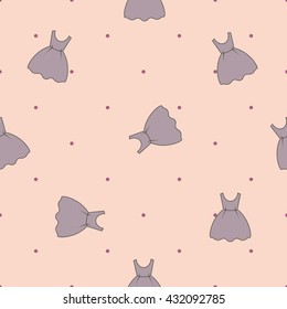 vector watercolor dress pattern