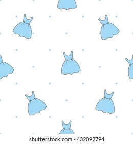 vector watercolor dress pattern