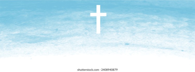 Vector Watercolor Easter Cross Clipart, Brush Stroke Crosses Illustration