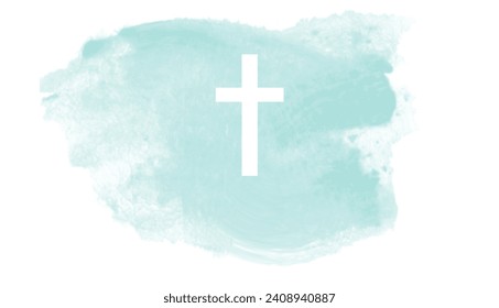 Vector Watercolor Easter Cross Clipart, Brush Stroke Crosses Illustration