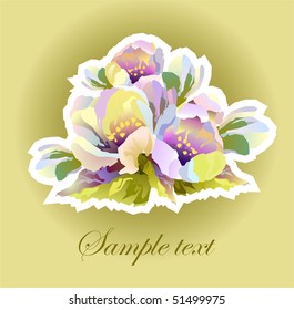 vector watercolor floral background