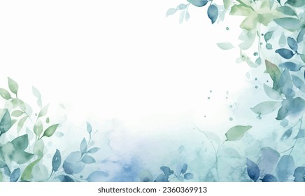 Vector watercolor floral background, pattern, texture, paint splashes, pastel colors