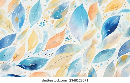 vector, watercolor floral background, texture, pattern for design, template