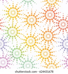 Vector watercolor floral pattern. Seamless abstract colorful background. Vector illustration. 