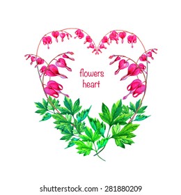 Vector watercolor floral vintage background