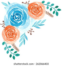 vector watercolor flower