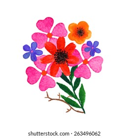 vector watercolor flower