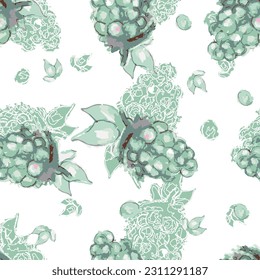 Vector watercolor flower continuous, seamless watercolor flower, floral pattern, flowing repeat pattern, pink and red floral
