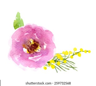Vector watercolor flower design