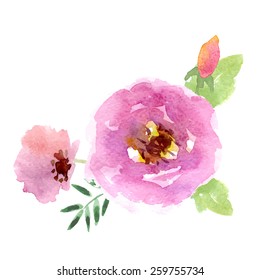 Vector watercolor flower design