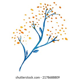 Vector watercolor flower isolated on white background. Hand drawn watercolor illustration.