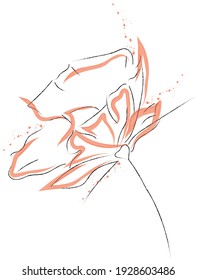 Vektorwasserfarbe Blume. Frühlings- oder Sommerdesign für Einladung, Hochzeit oder Grußkarten. Blumenlogo. Vektorgrafik.