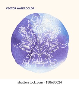 vector watercolor flowers
