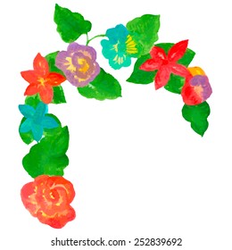 vector watercolor flowers