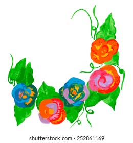 vector watercolor flowers