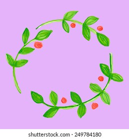 vector watercolor flowers frame