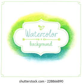 Vector Watercolor frame.