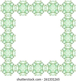 Vector watercolor frame . Design elements. Ethnic ornament. Hand drawn texture. Background for save the date cards, web pages, invitations.