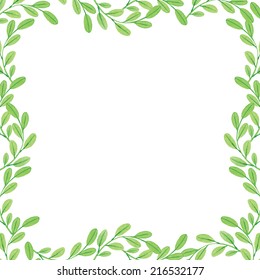 Vector watercolor frame floral elements - flowers and branches watercolor. You can use it for package design, invitations, flyers, postcards, cards and so on.