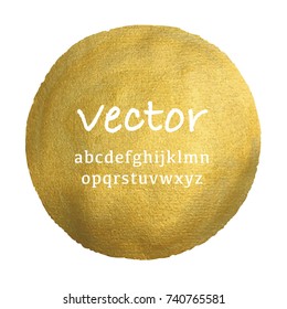 Vector Watercolor Gold Circle